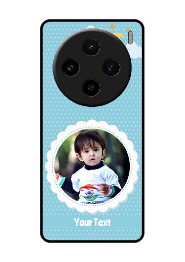 Vivo X100 5G Custom Glass Phone Case - Violet Pattern Design