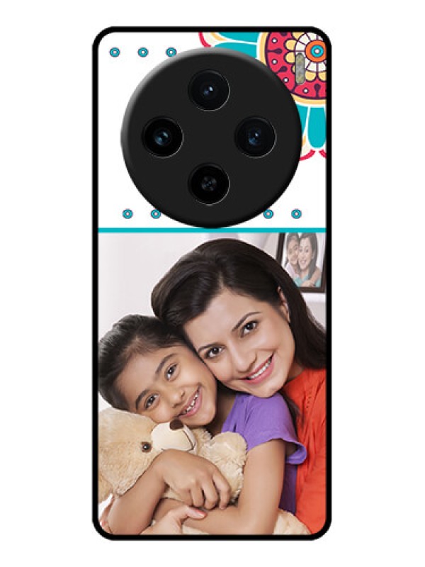 Custom Vivo X100 5G Custom Glass Phone Case - Flower Design