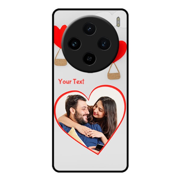 Vivo X100 5G Custom Glass Phone Case - Parachute Love Design