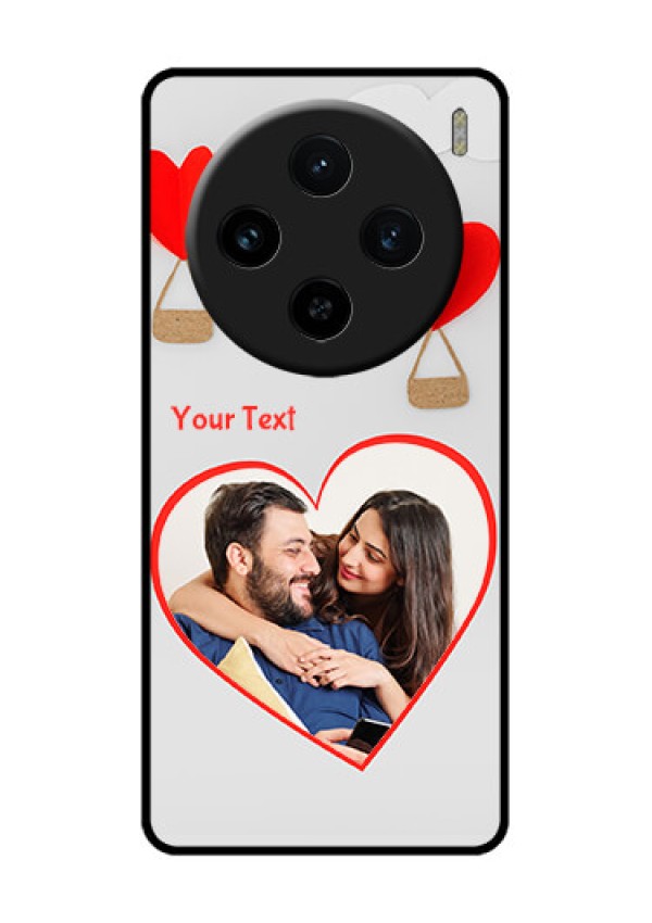 Vivo X100 5G Custom Glass Phone Case - Parachute Love Design