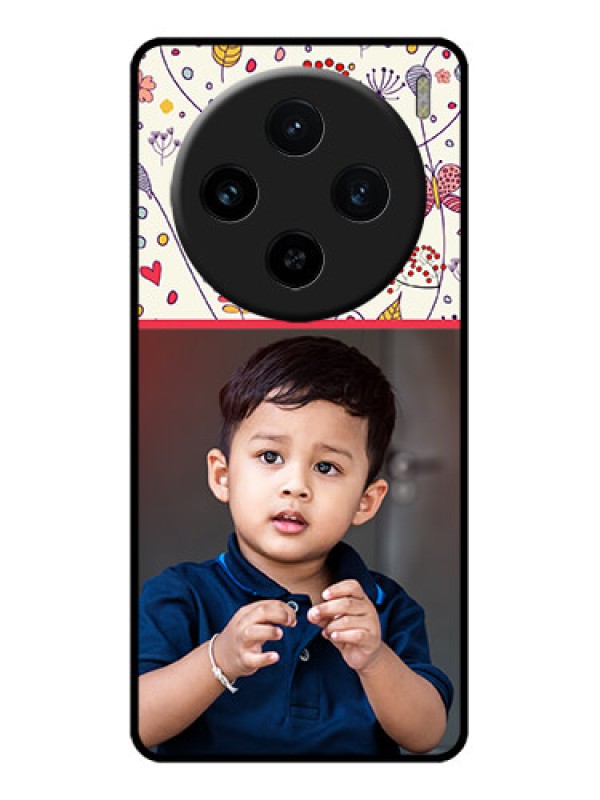 Custom Vivo X100 5G Custom Glass Phone Case - Premium Floral Design