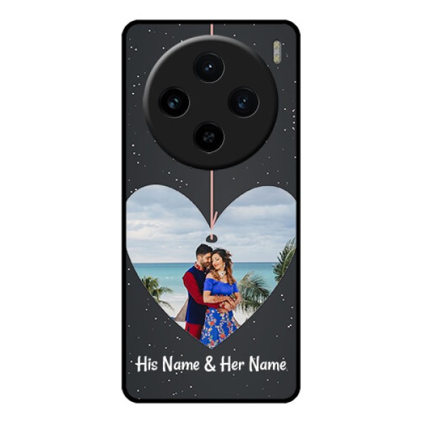Vivo X100 5G Custom Glass Phone Case - Hanging Heart Design