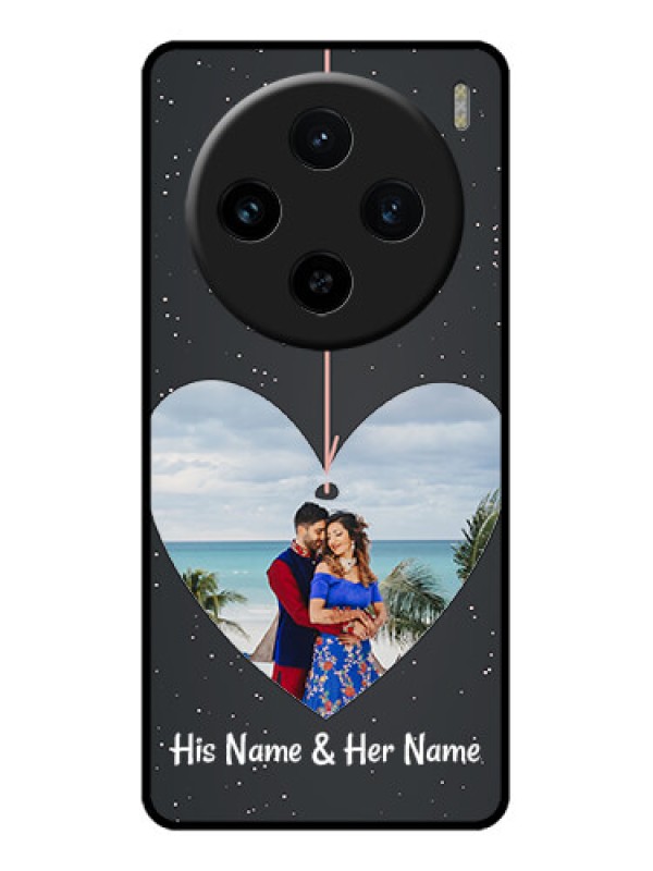 Custom Vivo X100 5G Custom Glass Phone Case - Hanging Heart Design