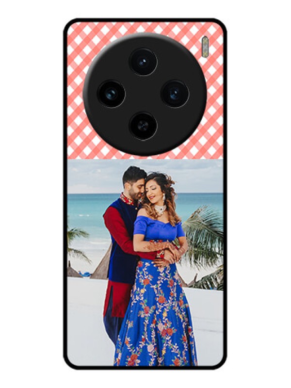 Custom Vivo X100 5G Custom Glass Phone Case - Pink Pattern Design