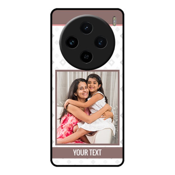 Vivo X100 5G Custom Glass Phone Case - Simple Diamond Design