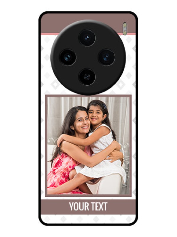 Custom Vivo X100 5G Custom Glass Phone Case - Simple Diamond Design