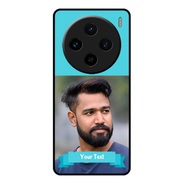 Vivo X100 5G Custom Glass Phone Case - Blue Color Design