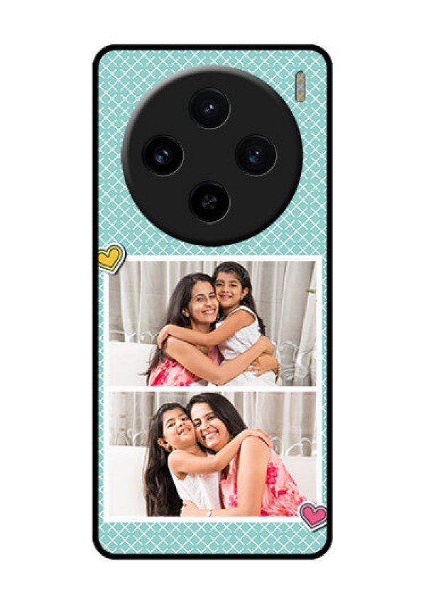 Vivo X100 5G Custom Glass Phone Case - 2 Image Holder With Pattern Design