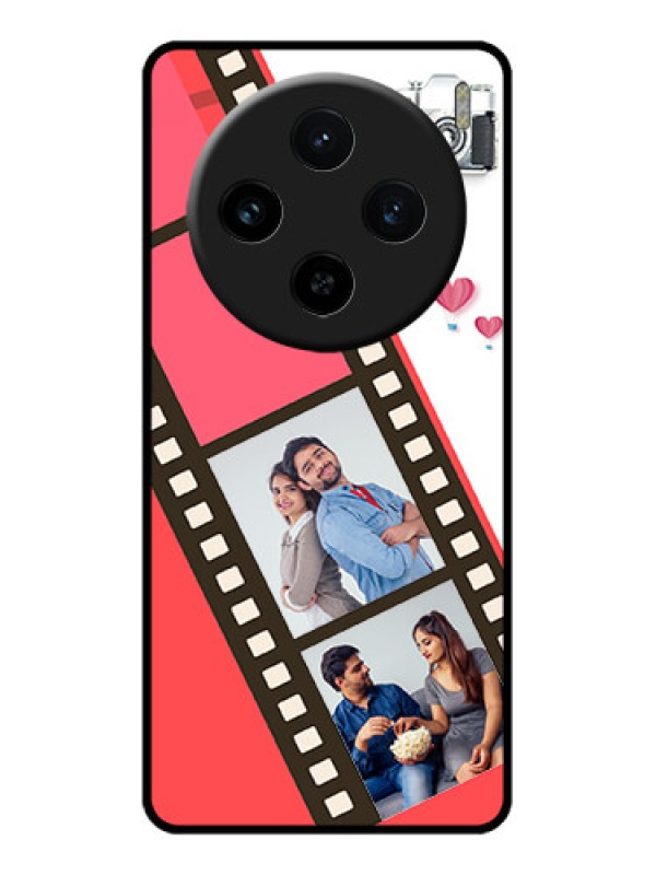 Custom Vivo X100 5G Custom Glass Phone Case - 3 Image Holder With Film Reel