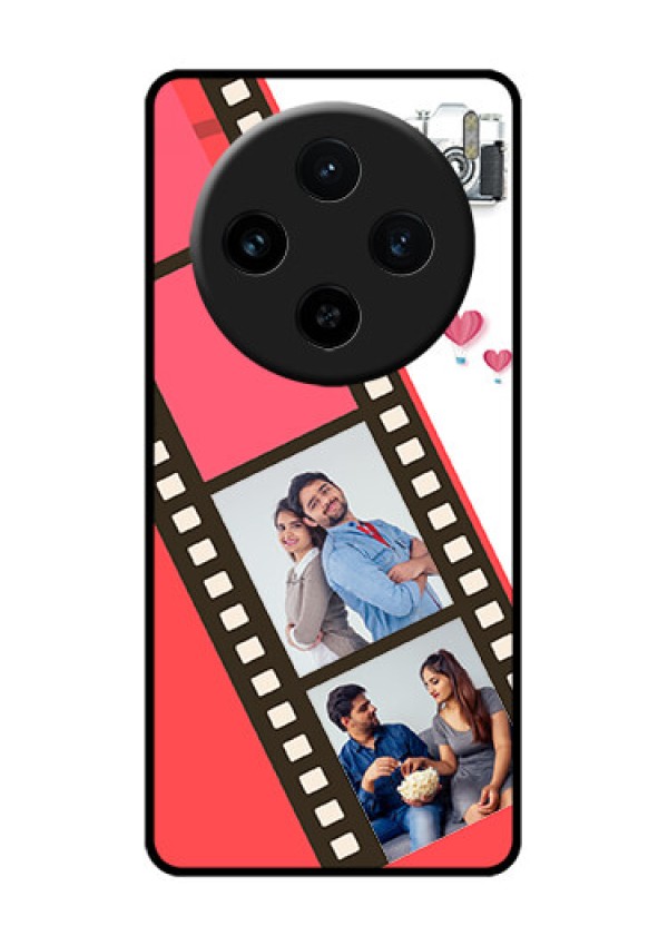 Vivo X100 5G Custom Glass Phone Case - 3 Image Holder With Film Reel