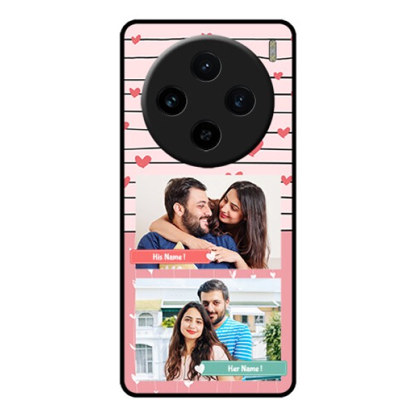 Vivo X100 5G Custom Glass Phone Case - Photo With Heart Design