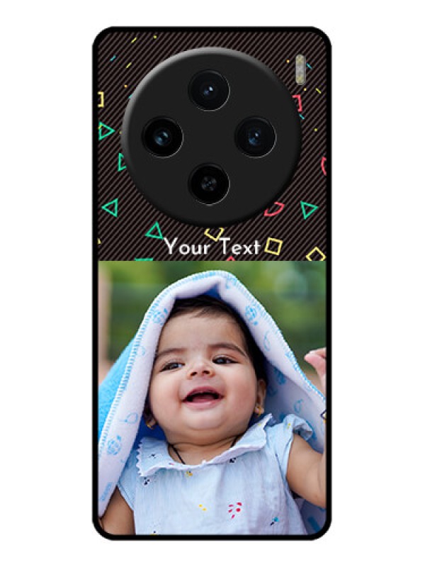 Custom Vivo X100 5G Custom Glass Phone Case - With Confetti Birthday Design