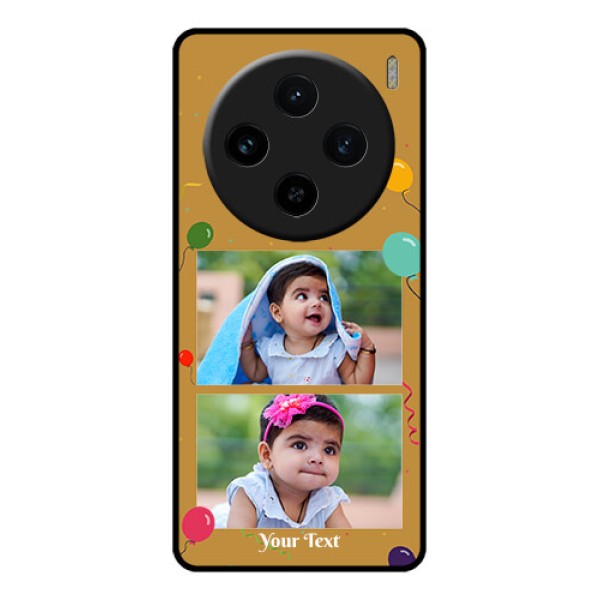 Vivo X100 5G Custom Glass Phone Case - Image Holder With Birthday Celebrations Design Vivo X100 5G Custom Glass Phone Case - Image Holder With Birthday Celebrations Design