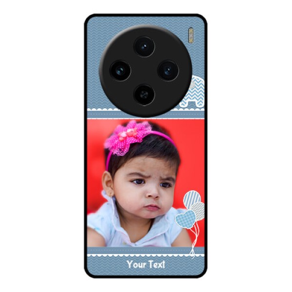 Vivo X100 5G Custom Glass Phone Case - With Kids Pattern Design