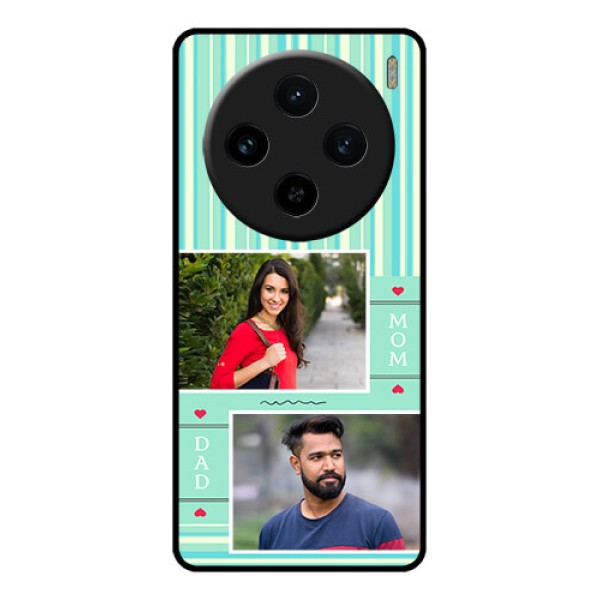 Vivo X100 5G Custom Glass Phone Case - Mom & Dad Pic Design