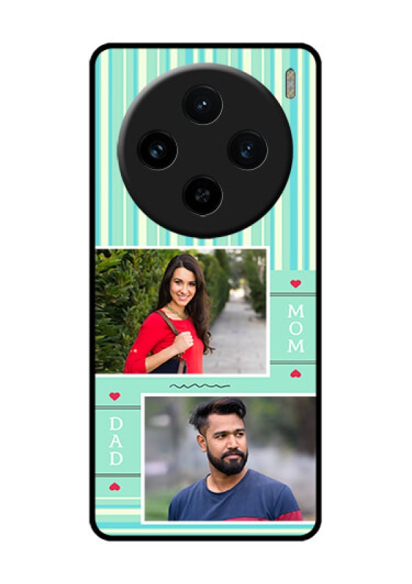 Vivo X100 5G Custom Glass Phone Case - Mom & Dad Pic Design