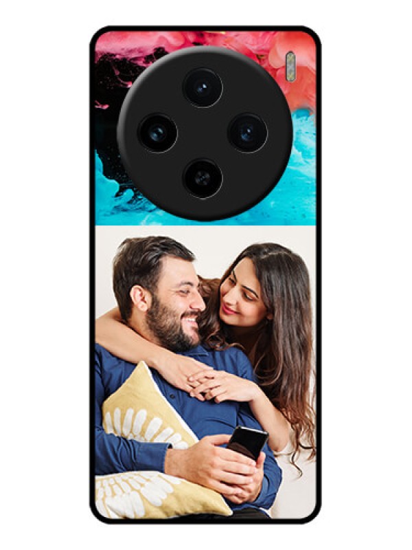 Custom Vivo X100 5G Custom Glass Phone Case - Quote With Acrylic Painting Design