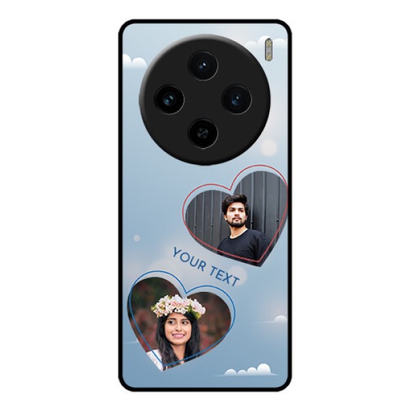 Vivo X100 5G Custom Glass Phone Case - Blue Color Couple Design