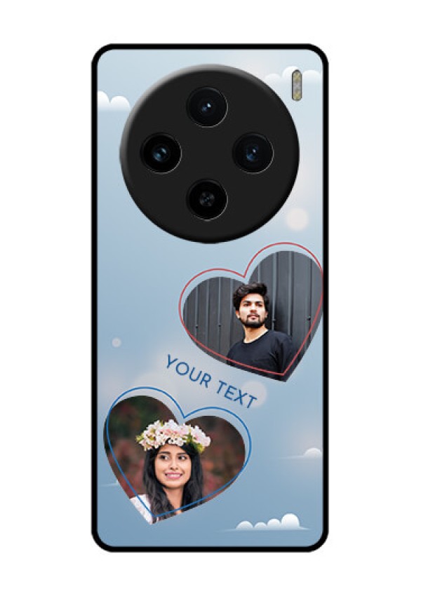 Vivo X100 5G Custom Glass Phone Case - Blue Color Couple Design