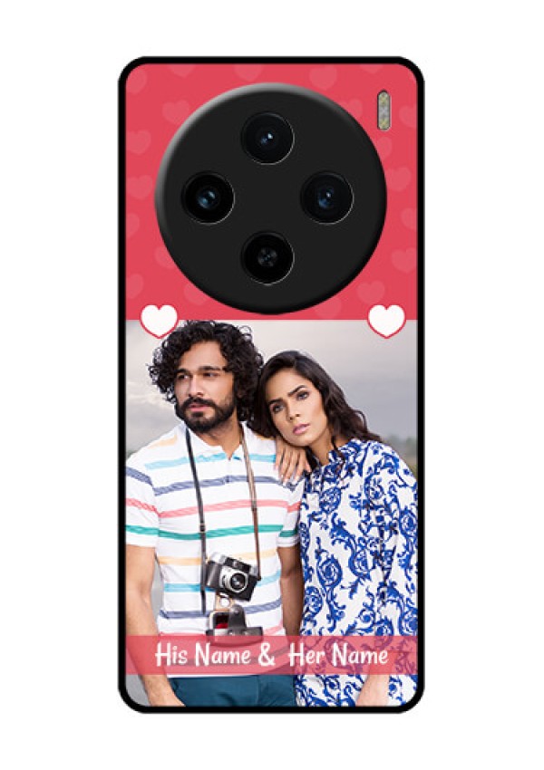 Vivo X100 5G Custom Glass Phone Case - Simple Love Design
