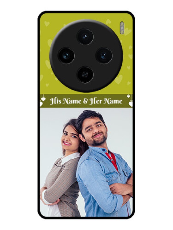 Custom Vivo X100 5G Custom Glass Phone Case - You & Me Heart Design