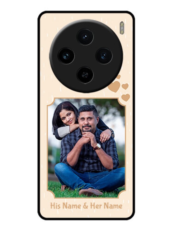 Custom Vivo X100 5G Custom Glass Phone Case - With Confetti Love Design