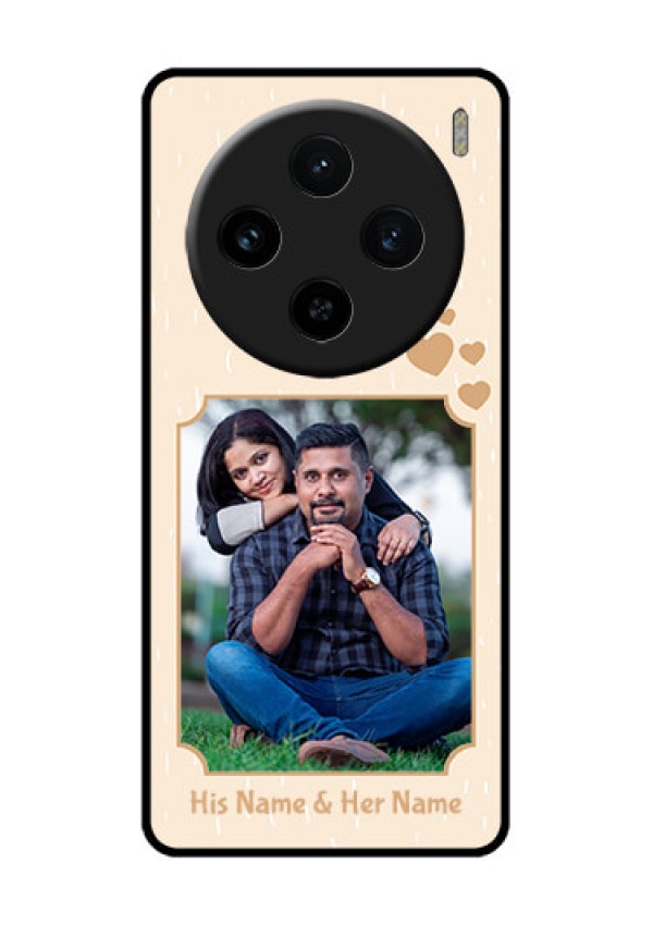 Vivo X100 5G Custom Glass Phone Case - With Confetti Love Design