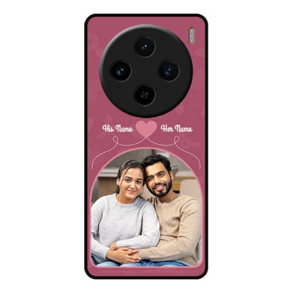 Vivo X100 5G Custom Glass Phone Case - Love Floral Design
