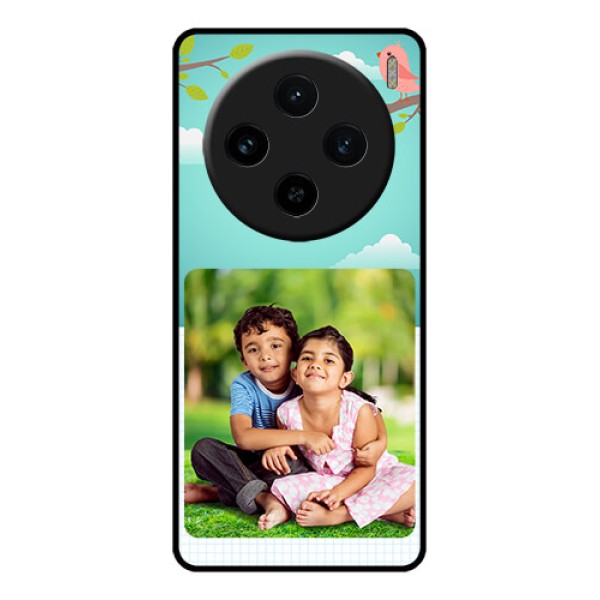 Vivo X100 5G Custom Glass Phone Case - Doodle Love Design