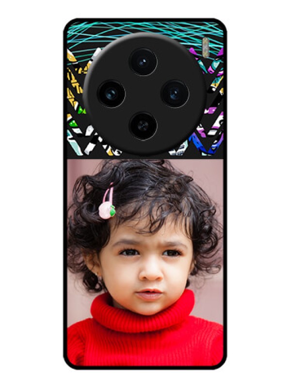 Custom Vivo X100 5G Custom Glass Phone Case - Neon Abstract Design