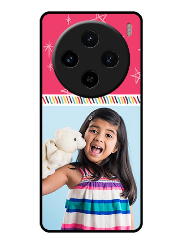 Custom Vivo X100 5G Custom Glass Phone Case - Line Art Design