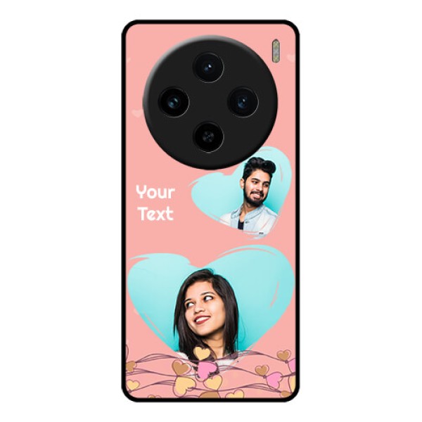 Vivo X100 5G Custom Glass Phone Case - Love Doodle Design