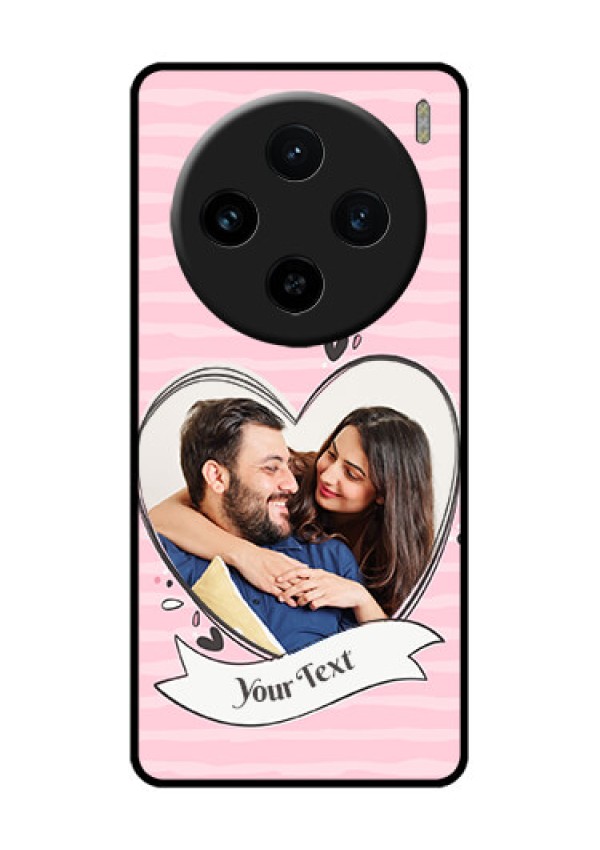 Vivo X100 5G Custom Glass Phone Case - Vintage Heart Design