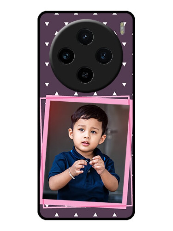 Custom Vivo X100 5G Custom Glass Phone Case - Triangle Pattern Dotted Design