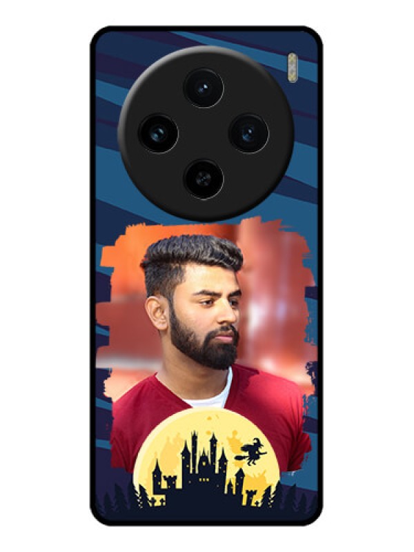 Custom Vivo X100 5G Custom Glass Phone Case - Halloween Witch Design