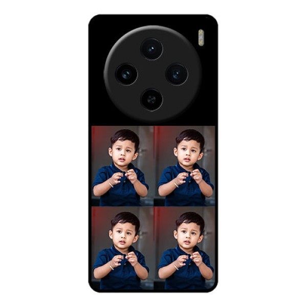 Vivo X100 5G Custom Glass Phone Case - 4 Image Holder Design