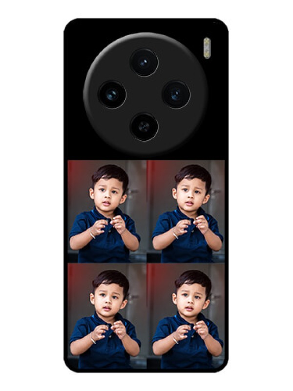 Custom Vivo X100 5G Custom Glass Phone Case - 4 Image Holder Design