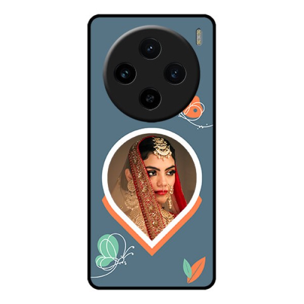 Vivo X100 5G Custom Glass Phone Case - Droplet Butterflies Design