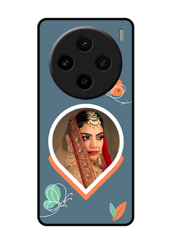 Vivo X100 5G Custom Glass Phone Case - Droplet Butterflies Design
