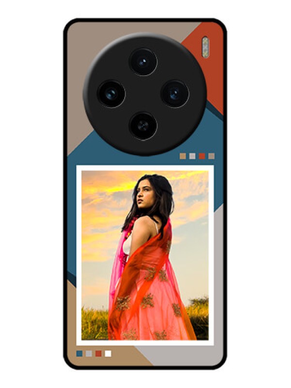 Custom Vivo X100 5G Custom Glass Phone Case - Retro Color Pallet Design