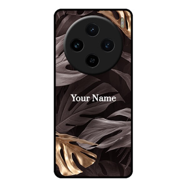 Vivo X100 5G Custom Glass Phone Case - Wild Leaves Digital Paint Design Vivo X100 5G Custom Glass Phone Case - Wild Leaves Digital Paint Design