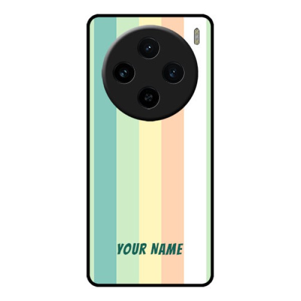 Vivo X100 5G Custom Glass Phone Case - Multi - Colour Stripes Design Vivo X100 5G Custom Glass Phone Case - Multi - Colour Stripes Design