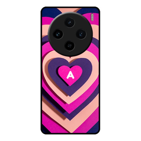 Vivo X100 5G Custom Glass Phone Case - Cute Heart Pattern Design