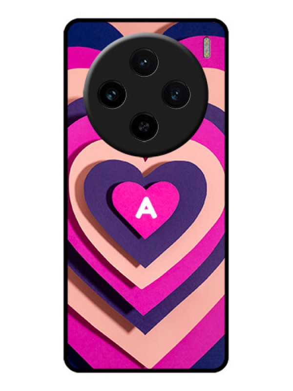 Custom Vivo X100 5G Custom Glass Phone Case - Cute Heart Pattern Design
