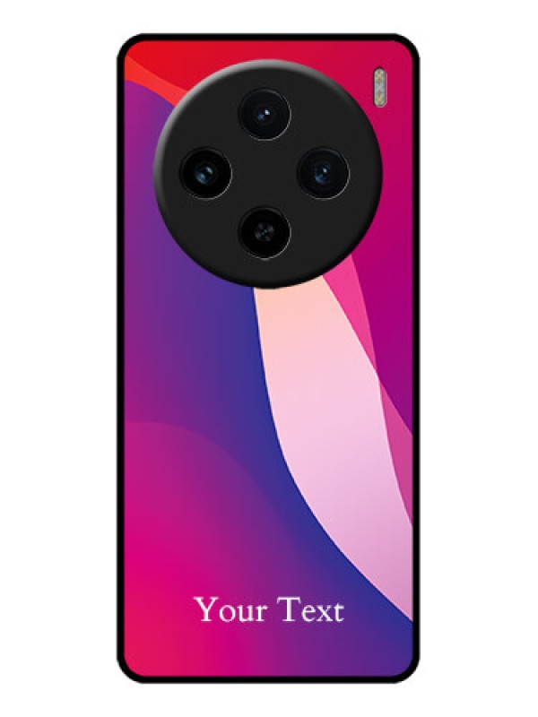 Custom Vivo X100 5G Custom Glass Phone Case - Digital Abstract Overlap Design