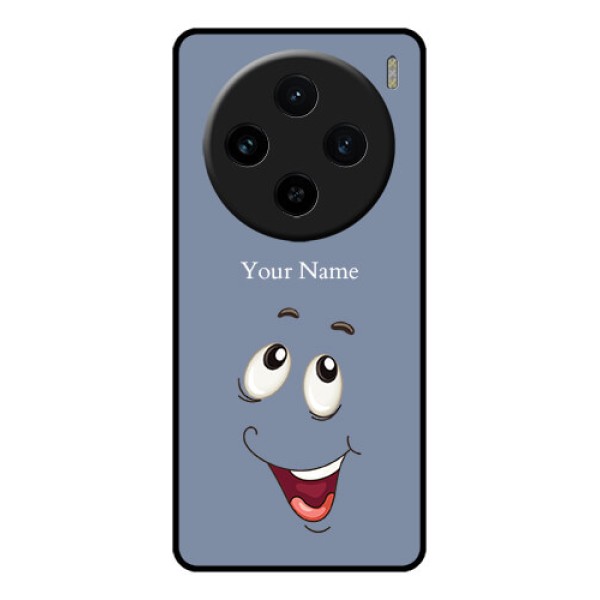 Vivo X100 5G Custom Glass Phone Case - Laughing Cartoon Face Design