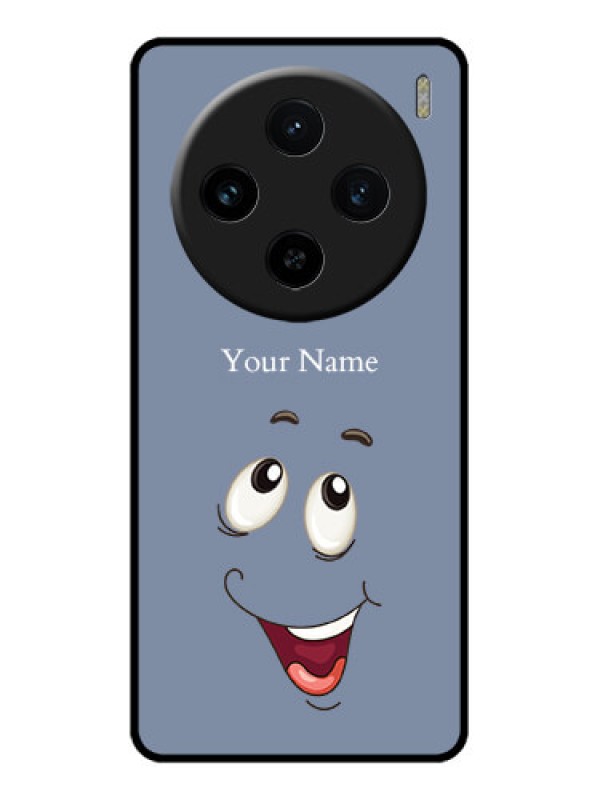 Custom Vivo X100 5G Custom Glass Phone Case - Laughing Cartoon Face Design