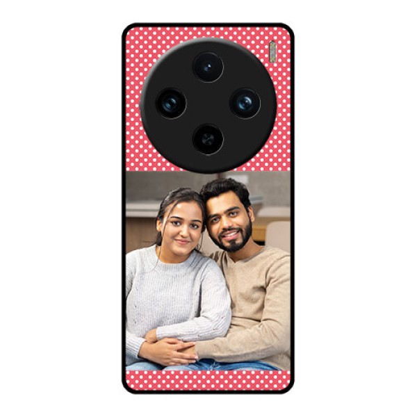Vivo X100 Pro 5G Custom Glass Phone Case - White Dotted Design