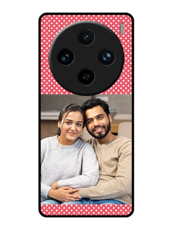 Custom Vivo X100 Pro 5G Custom Glass Phone Case - White Dotted Design