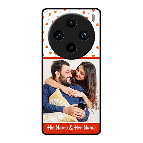 Vivo X100 Pro 5G Custom Glass Phone Case - Orange Love Symbol Design